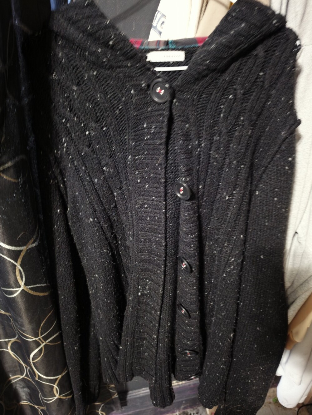 Maurices Black Cardigan With Hood Size 2xl